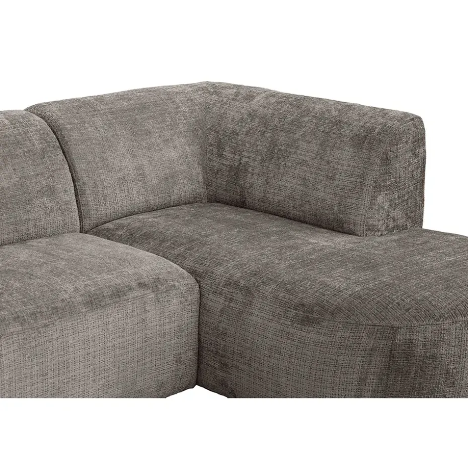 Hoekbank Luna rechts - stof Cremona - taupe