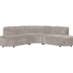 Hoekbank Luna rond - stof Cremona - beige