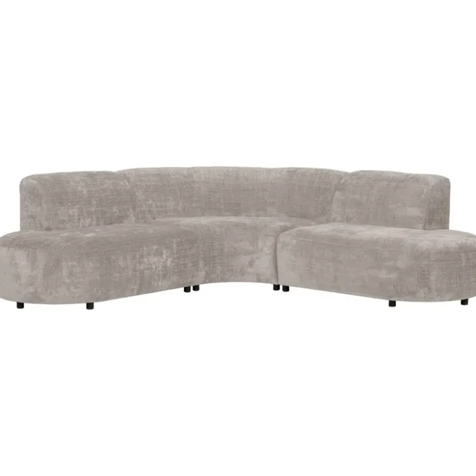 Hoekbank Luna rond - stof Cremona - beige