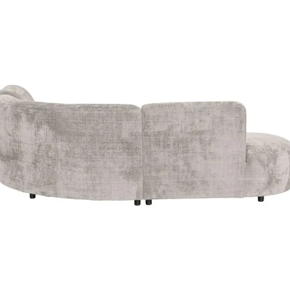 Hoekbank Luna rond - stof Cremona - beige