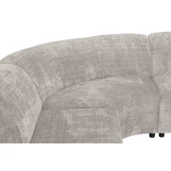 Hoekbank Luna rond - stof Cremona - beige