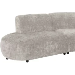 Hoekbank Luna rond - stof Cremona - beige