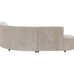 Hoekbank Luna rond - stof Rebel - beige