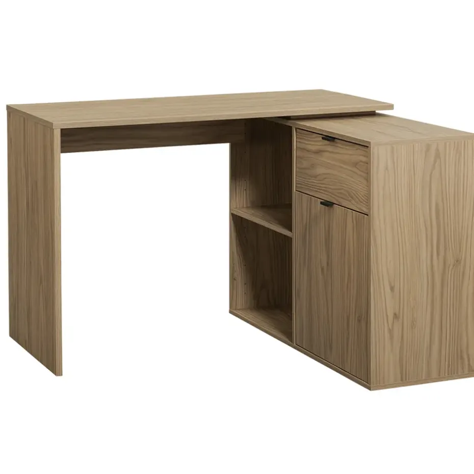 Hoekbureau Lucca - eikenkleur - 75x112x99 cm