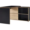Hoekbureau Tyson 120x120 cm - antraciet/eik
