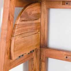 Hoekrek Jess mangohout 5 vakken - 44x64x148 cm - Mangohout - Bruin