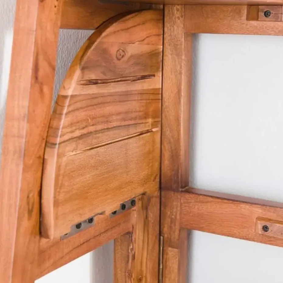 Hoekrek Jess mangohout 5 vakken - 44x64x148 cm - Mangohout - Bruin