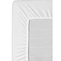 Hoeslaken Molton katoen - wit - 160x200 cm