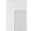 Hoeslaken Molton katoen - wit - 120x200 cm