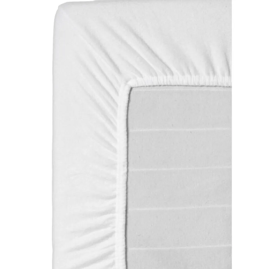 Hoeslaken Molton katoen - wit - 120x200 cm