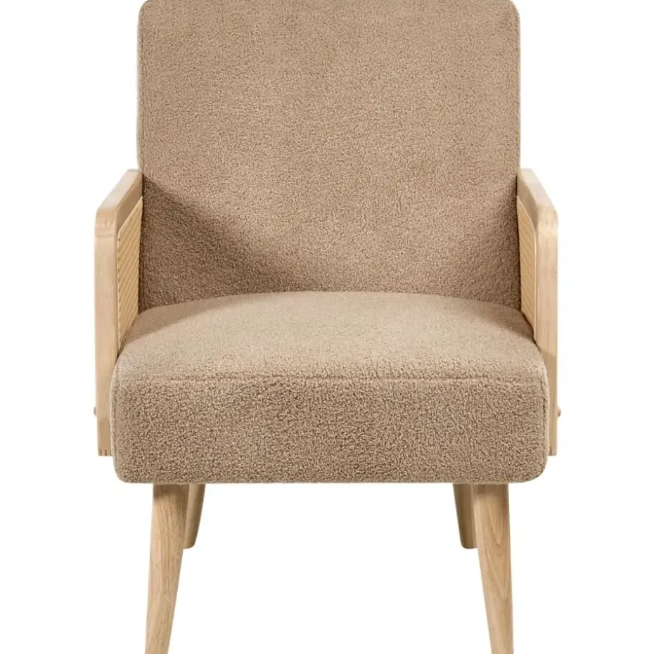 HOJBY - Fauteuil - Zandbeige - Bouclé