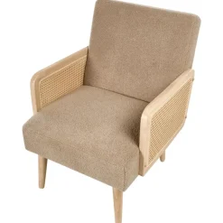 HOJBY - Fauteuil - Zandbeige - Bouclé