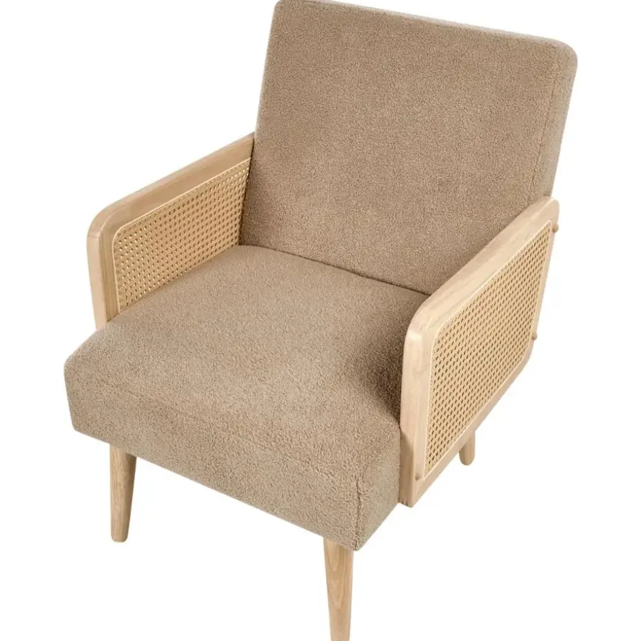 HOJBY - Fauteuil - Zandbeige - Bouclé