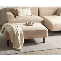 HOLT - Ottomaan - Beige - Polyester