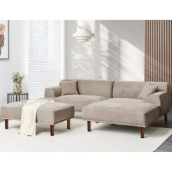 HOLT - Ottomaan - Taupe - Polyester