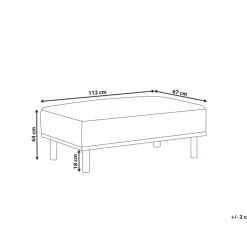 HOLT - Ottomaan - Wit - Bouclé