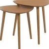 Home & Styling Bijzettafeltjes set 2x - lichtbruin - 41 en 45 cm