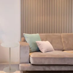 Home & Styling Bijzettafel Lugano - beige - D35x H53 cm - metaal