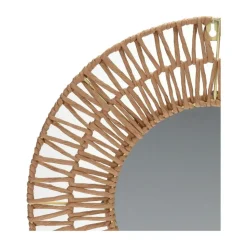 Home & Styling Spiegel - rond - naturel - 45cm - papier - wandspiegel