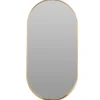 Home & Styling Wandspiegel - ovaal - metaal - goud - 50x25cm