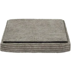 Home Deco - Poefje - opbergbox - rib - zacht taupe - 38 x 38cm