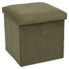 Home Deco - Poefje - opbergbox - rib - groen - 38 x 38cm