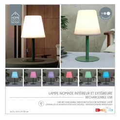 Home Deco Company Tafellamp - LED - kunststof - kleurenlamp -30cm