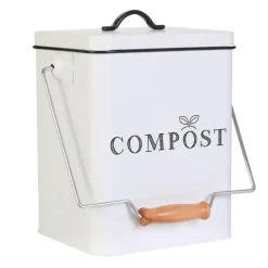 Home deco factory afvalbakje voor aanrecht - 5L - groen - compost