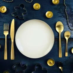 Home Deco Factory Bestekset - 16 delig - goud - RVS - 4 personen