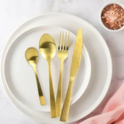 Home Deco Factory Bestekset - 16 delig - goud - RVS - 4 personen