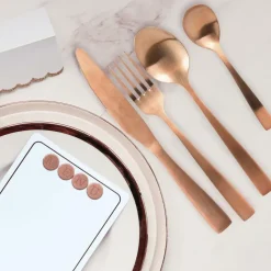Home Deco Factory Bestekset - 16 delig - koper - RVS - 4 personen