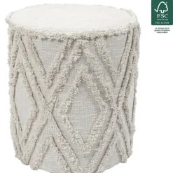 Home Deco Factory Bijzet poef Berber Mirage - MDF - 37 x 41 cm