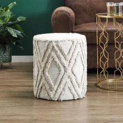 Home Deco Factory Bijzet poef Berber Mirage - MDF - 37 x 41 cm