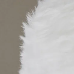 Home Deco Factory Bijzet krukje Pluche - dennenhout - 28 x 40 cm