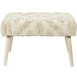 Home Deco Factory Bijzet krukje Berber Mirage - hout - 60 x 40 cm