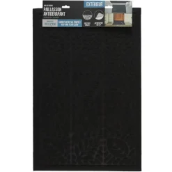 Home deco factory Deurmat - anti slip - zwart - 40 x 60 cm