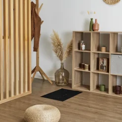 Home deco factory Deurmat - anti slip - zwart - 40 x 60 cm