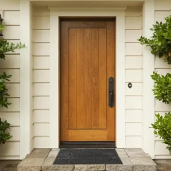 Home deco factory Deurmat - anti slip - zwart - 40 x 60 cm