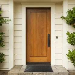 Home deco factory Deurmat - anti slip - zwart - 40 x 60 cm