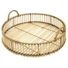Home Deco Factory dienblad van bamboe - Rond - 40 x 6 cm