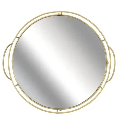 Home Deco Factory dienblad van spiegel glas - Rond - 34 x 4 cm