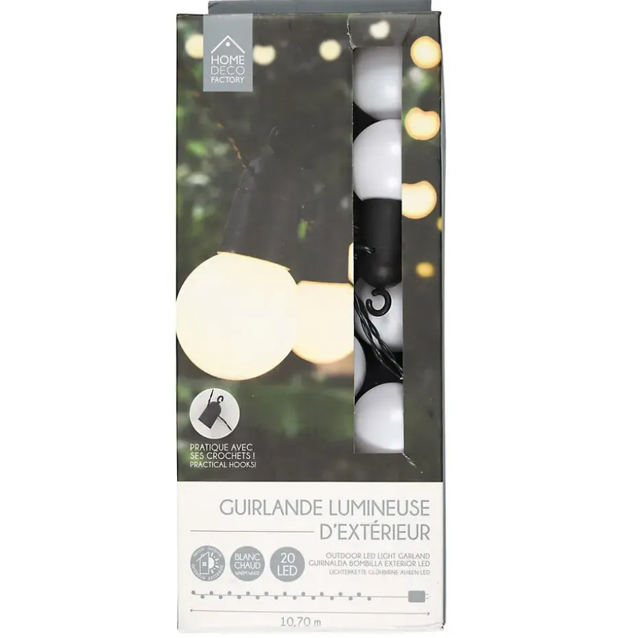 Home Deco Factory feestverlichting - 20 LED - warm wit - 1070 cm