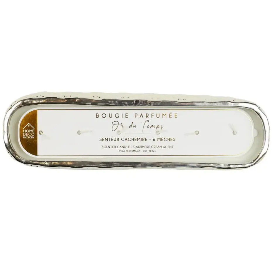 Home Deco Factory Geurkaars - goud - L39 cm - 9 branduren