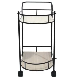 Home Deco Factory Keukentrolley Bistro - metaal/hout - 68x39x80 cm