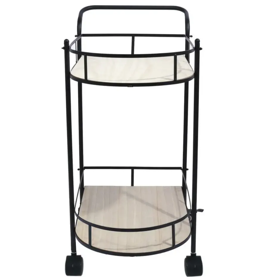 Home Deco Factory Keukentrolley Bistro - metaal/hout - 68x39x80 cm