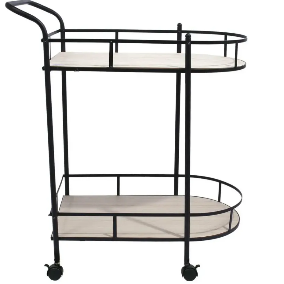 Home Deco Factory Keukentrolley Bistro - metaal/hout - 68x39x80 cm