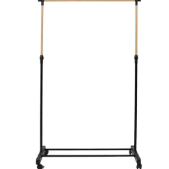 Home Deco Factory kledingrek - verstelbaar - zwart - 160 cm