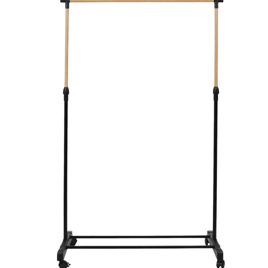 Home Deco Factory kledingrek - verstelbaar - zwart - 160 cm