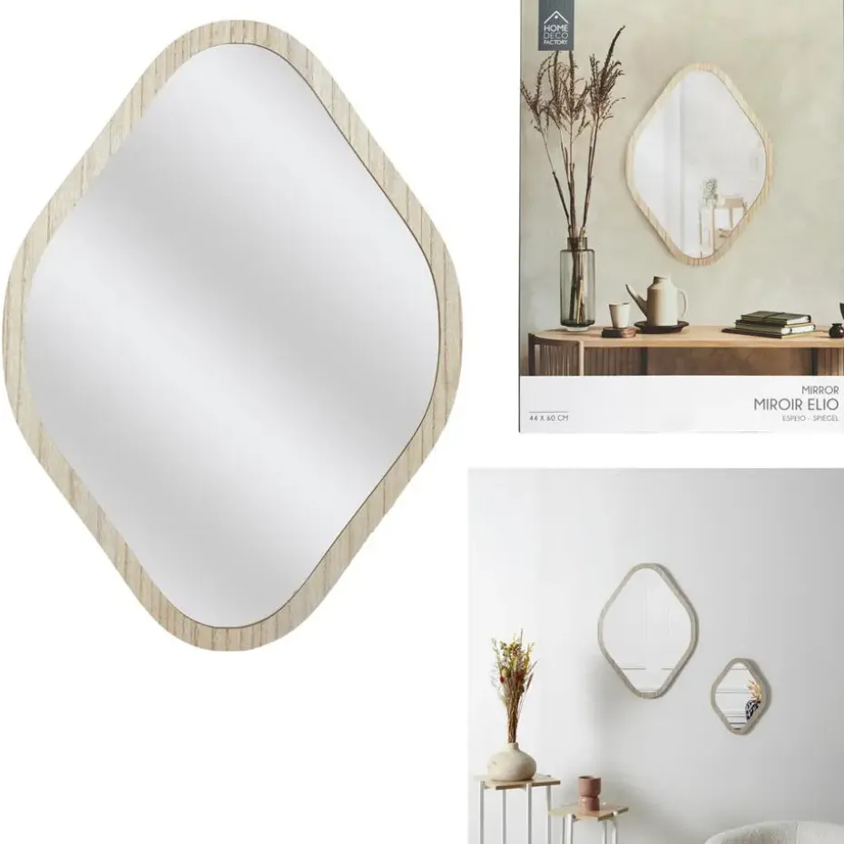 Home Deco Factory Spiegel - hout - 44 x 60 cm - wandspiegel