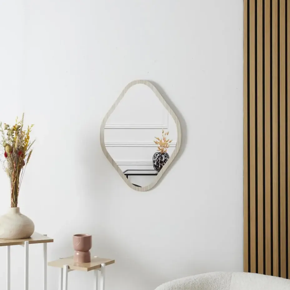 Home Deco Factory Spiegel - hout - 44 x 60 cm - wandspiegel